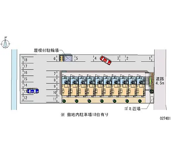 ★手数料０円★七尾市藤橋町　月極駐車場（LP）